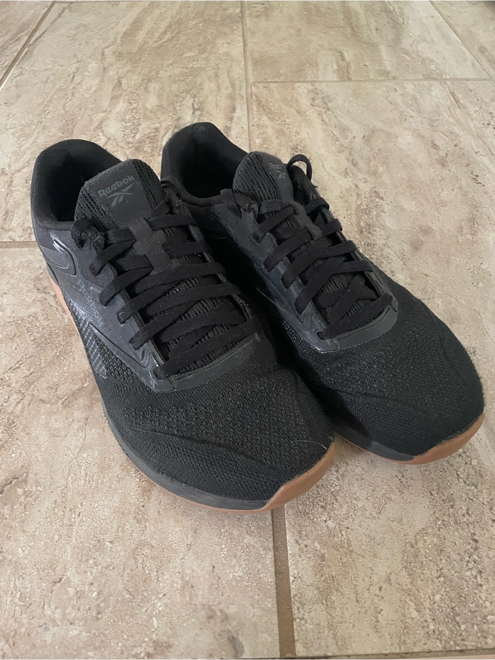 Reebok Nano x4 Black Crossfit Training Shoe with Gum Outsole